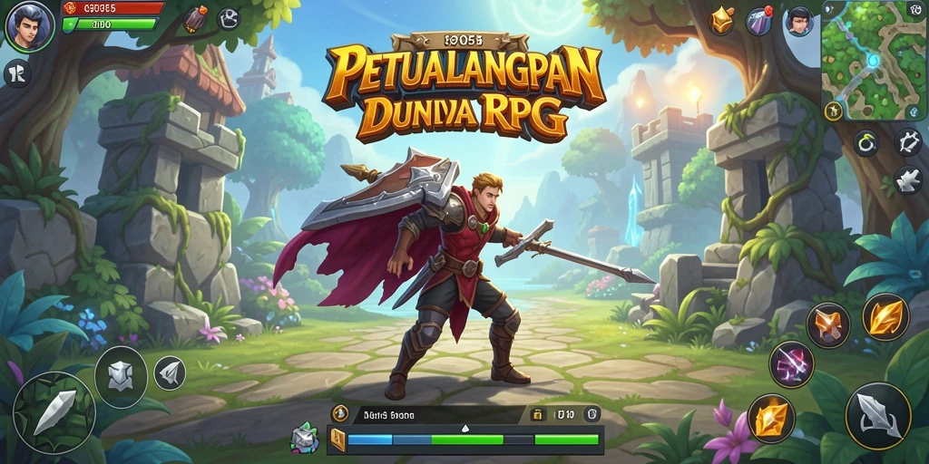 Screenshot gameplay 8055 menampilkan pertempuran yang mendebarkan dalam dunia RPG.