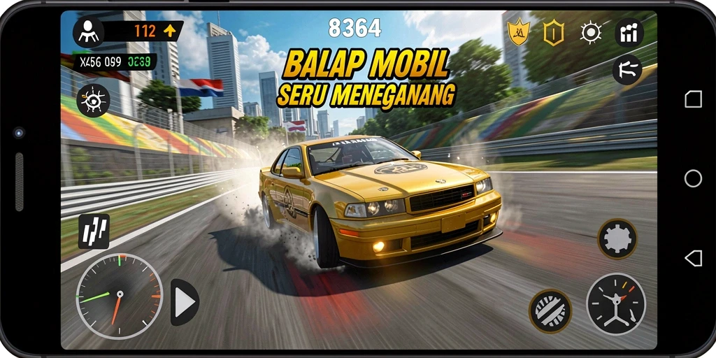 Gameplay balap mobil yang seru dan menegangkan di 8364.