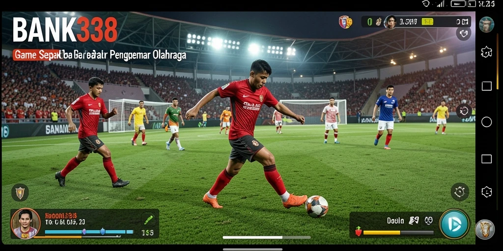 Tampilan gameplay menarik di BANK338 dengan aksi sepak bola yang seru.