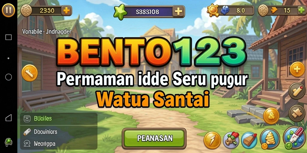 Screenshot gameplay BENTO123 yang menunjukkan pengumpulan sumber daya yang otomatis.
