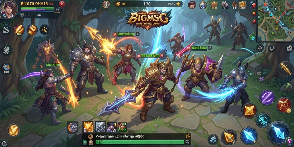 Gameplay ARPG seru dalam BIGMSG dengan aksi menarik.