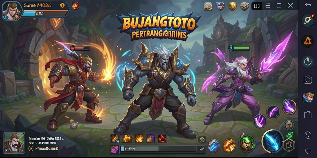 Gameplay seru di arena pertarungan BUJANGTOTO.