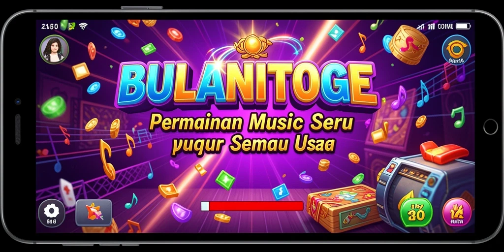 Tampilan gameplay menarik dari BULANTOGEL dengan interaksi musik.