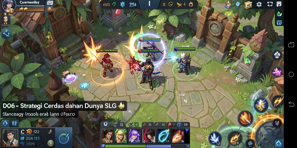 Menggambarkan pertempuran strategis dalam gameplay D06.
