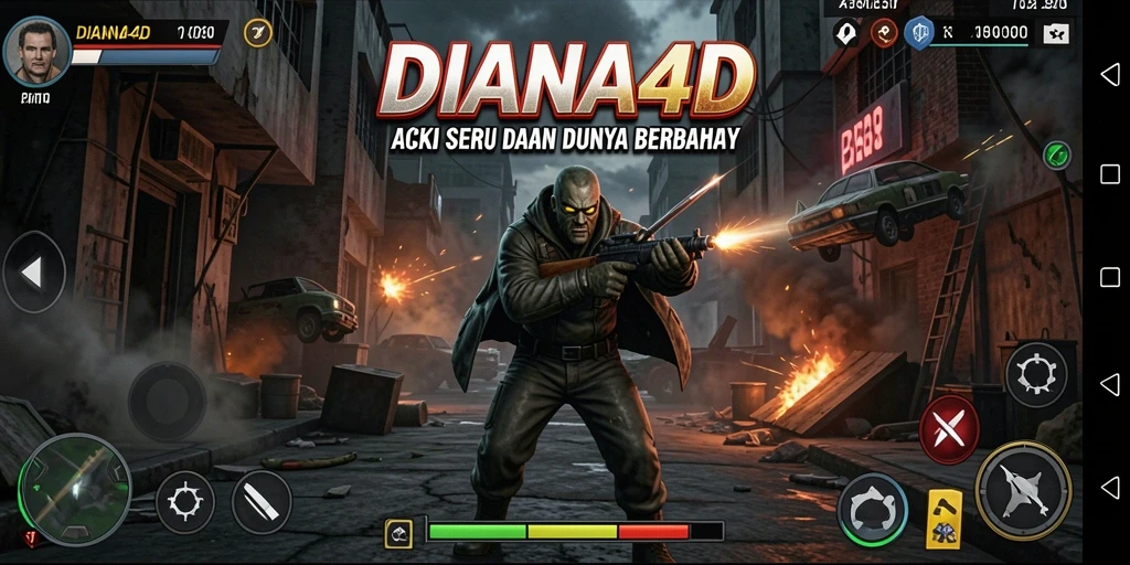 Tampilan gameplay DIANA4D yang penuh aksi dan menegangkan.