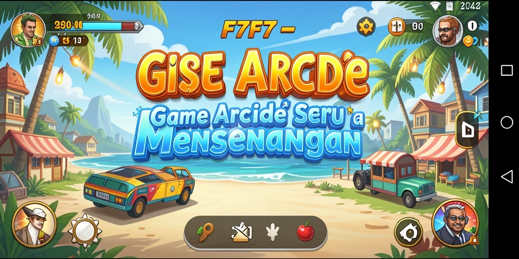 Screenshot gameplay F7F7 menunjukkan aksi seru dalam game Arcade.