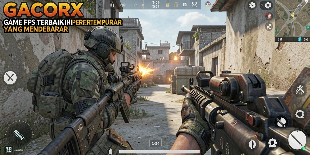 Gameplay GACORX yang menegangkan dan mendebarkan dalam pertempuran FPS.