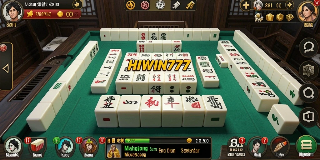 Tampilan gameplay Mahjong yang menarik di HIWIN777.