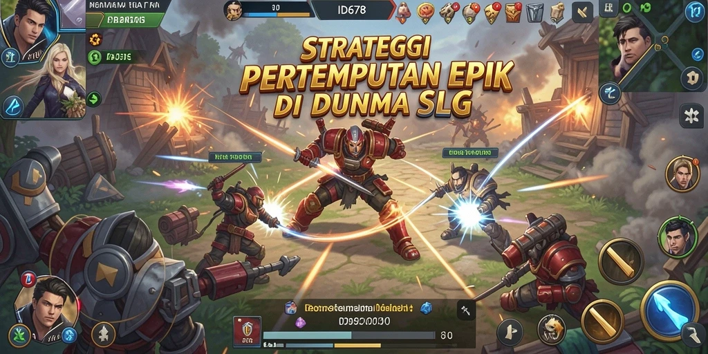 Screenshot ID678 menunjukkan aksi pertempuran seru dan strategis.