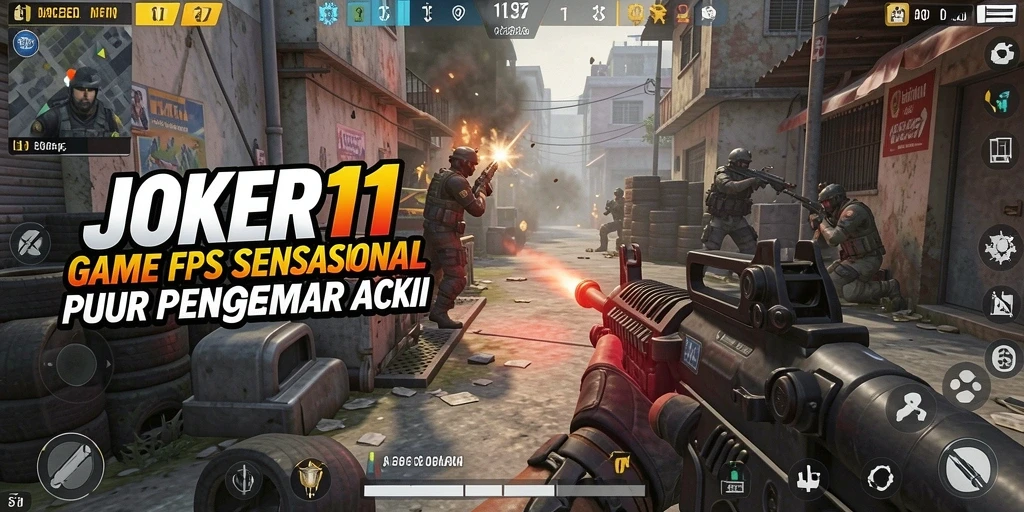 Gameplay JOKER11 yang mendebarkan dengan aksi tembak-menembak.
