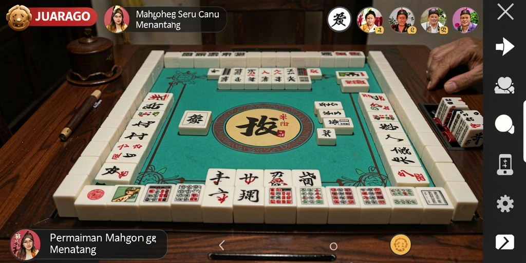 Tampilan seru gameplay Mahjong JUARAGO yang menantang.