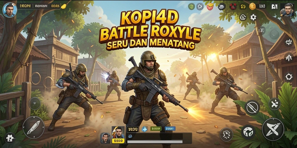 Screenshot gameplay KOPI4D yang menampilkan duel seru di arena Battle Royale.