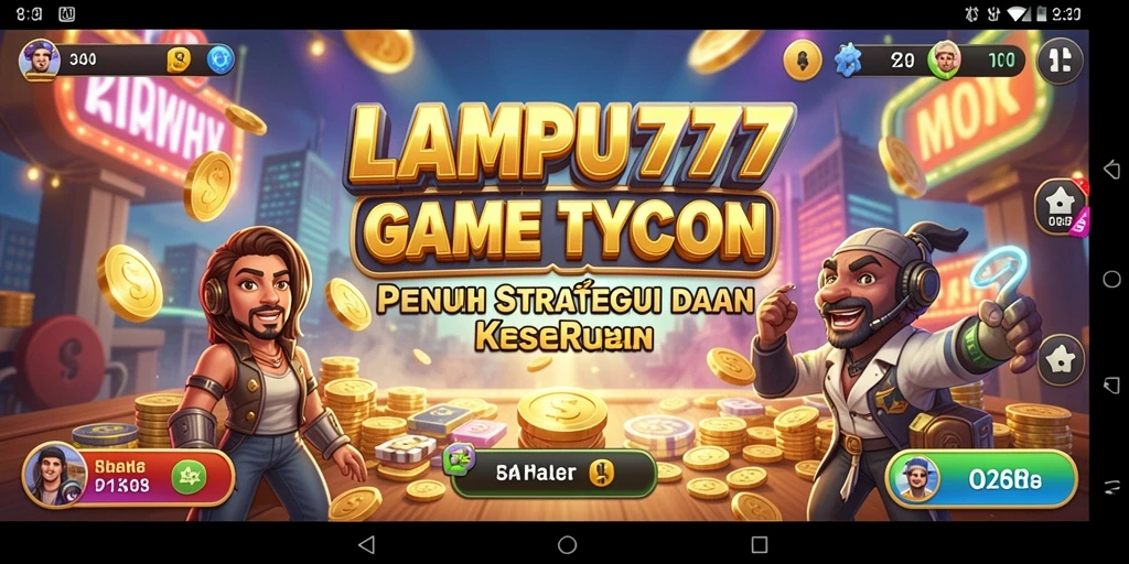 Tampilan menarik gameplay LAMPU777 dengan elemen Tycoon.