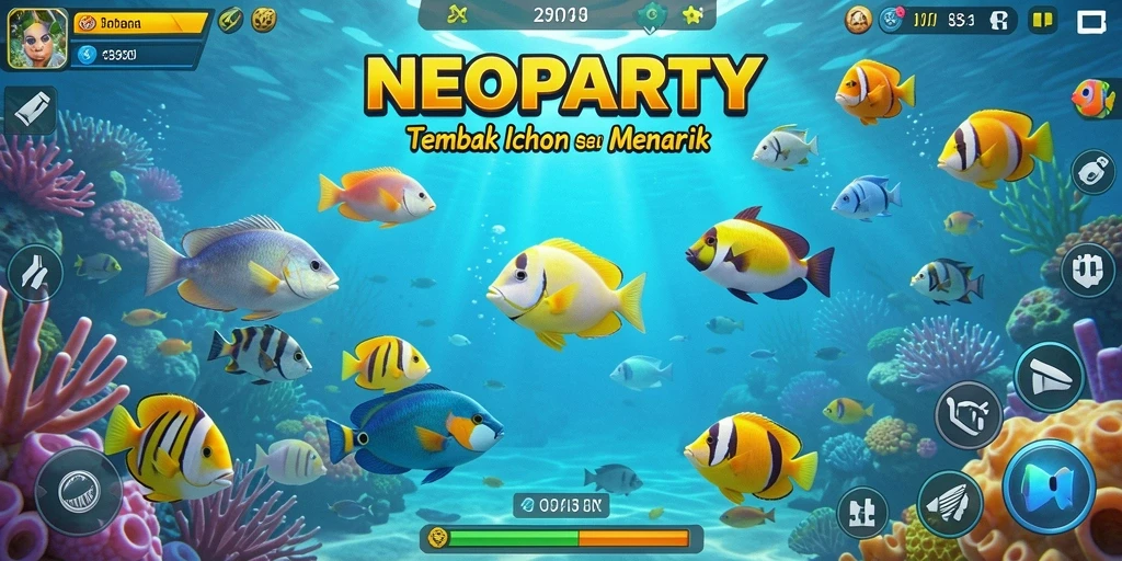 Screenshot gameplay Tembak Ikan di NEOPARTY yang menarik.