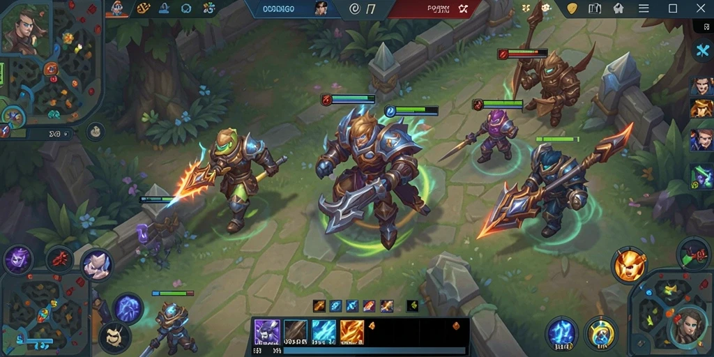 Screenshot gameplay ODDIGO yang menampilkan aksi intens dalam pertarungan MOBA.