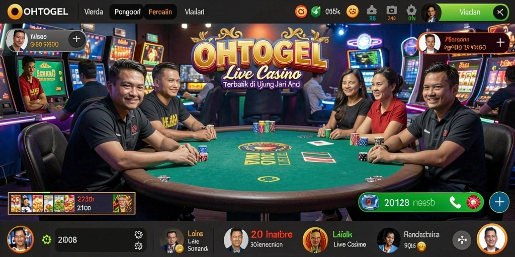 Screenshot OHTOGEL menampilkan gameplay Live Casino yang mendebarkan.
