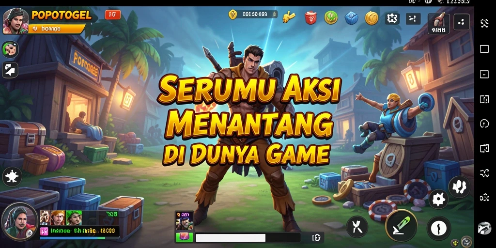 Screenshot gameplay POPOTOGEL menampilkan aksi mendebarkan.