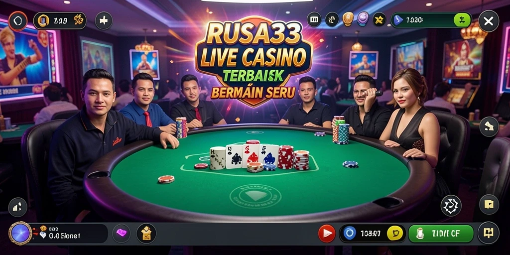 Tampilan gameplay Live Casino yang seru di RUSA33.