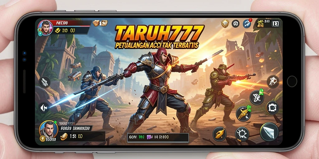 Screenshot TARUH777 menampilkan aksi seru dalam pertarungan karakter.