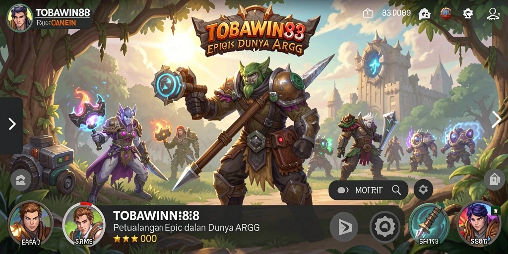 Tampilan gameplay seru dalam TOBAWIN88 dengan aksi ARPG yang mendebarkan.