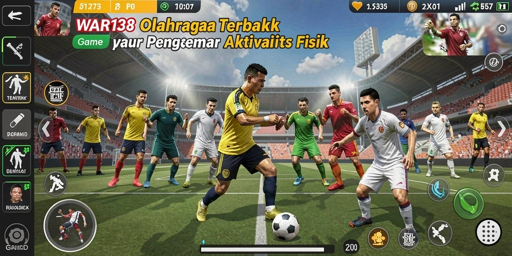 Tangkapan layar WAR138 menampilkan aksi seru dalam gameplay olahraga.