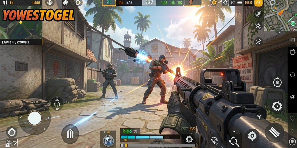Tangkapan layar gameplay YOWESTOGEL dengan aksi menegangkan.