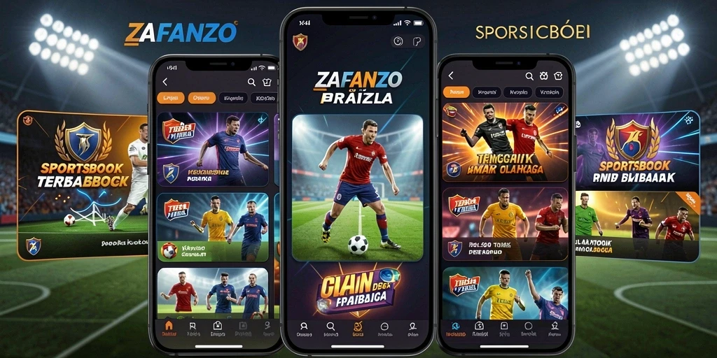 Tampilan menarik dari aplikasi ZAFANZO saat bermain taruhan olahraga.