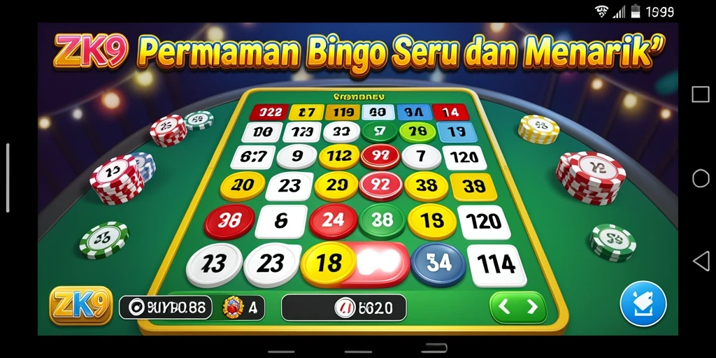Screenshot gameplay ZK9 dengan suasana permainan Bingo yang seru.