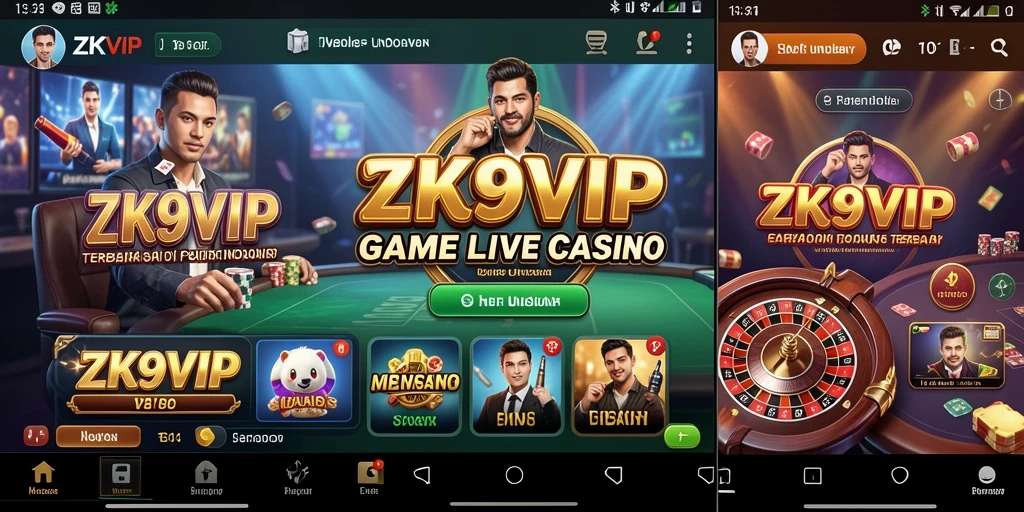 Tampilan gameplay langsung ZK9VIP yang menegangkan dan interaktif.